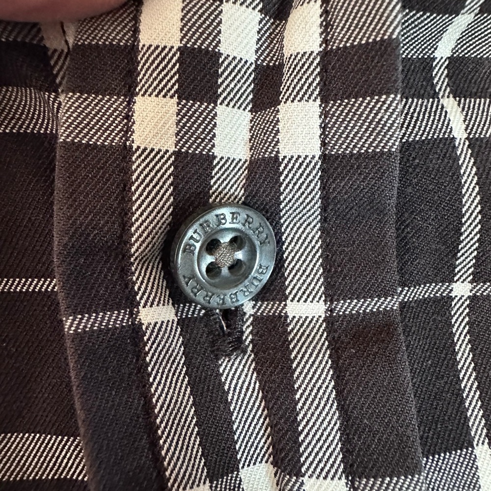 Burberry London Men’s Plaid Button Down Shirt | Size Large | 100% Cotton - Picture 3 of 6